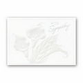 With Sympathy Sympathy Card - Silver Lined White Envelope